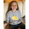 Kids Unisex Crewneck Sweatshirt, Watercolor Whole And Slice Lemon With Leaves Print Long Sleeve Pullover, Sweatshirt for Boys Girls Over 4 Years Old