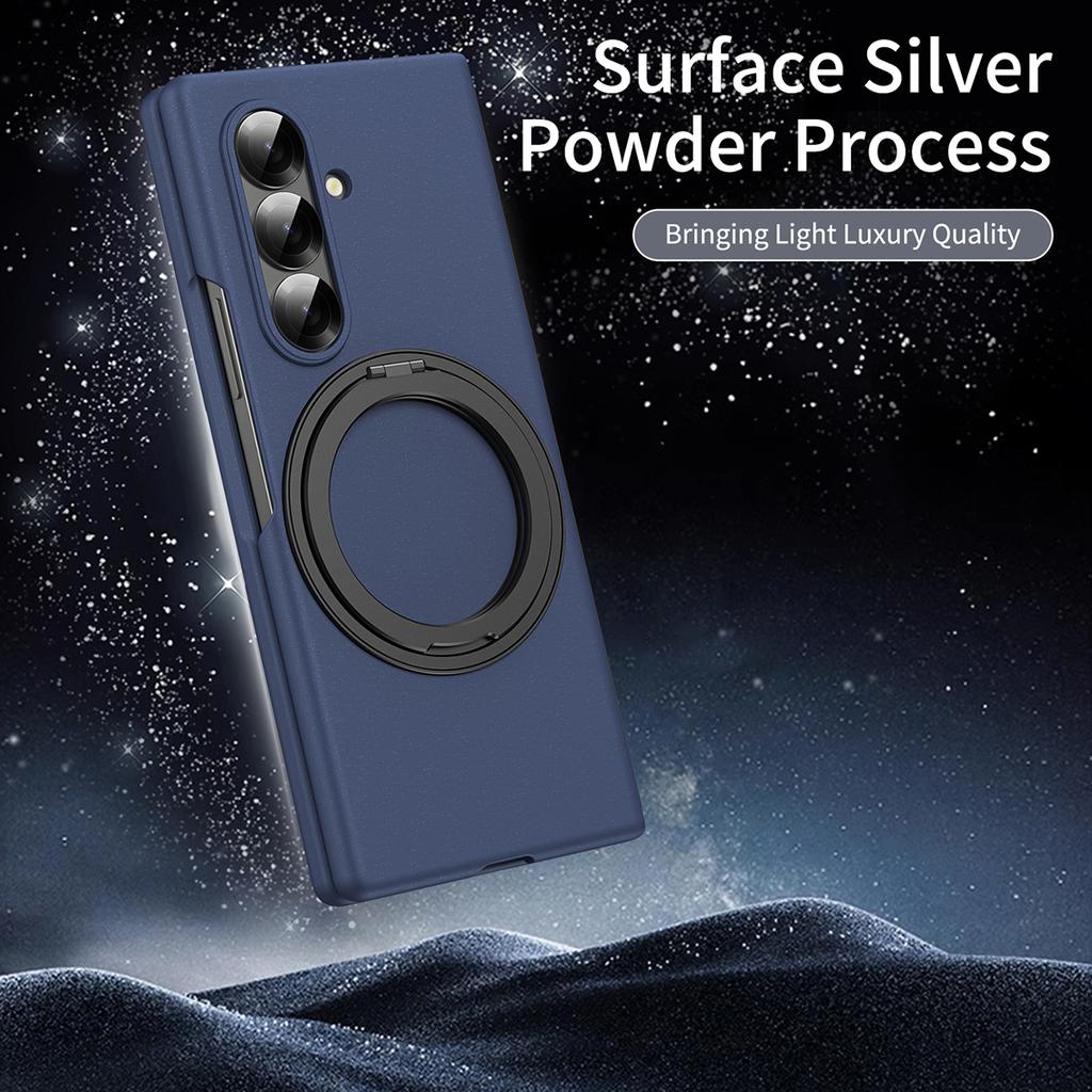 Business Skin Feel Matte 360 Rotating Magnetic Holder Case for Samsung Galaxy Z Fold 8 7 6 5 4 3 Glass Film Screen Protect Cover
