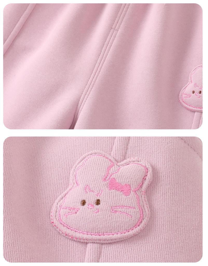 Kaka Panda Girls' Spring Style Sweatpants - Children's Trendy Casual Long Pants for Spring/Autumn
