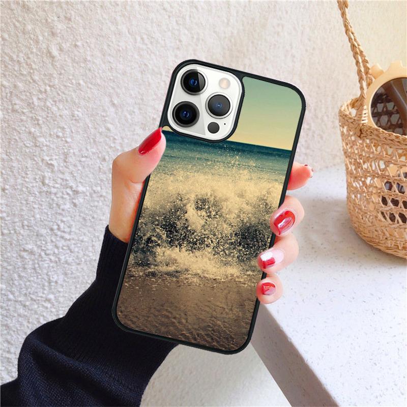 sea waves soft Phone Case Cover For iPhone 17 Air 16 15 14 12 13 Pro Max Plus coque Shell Fundas