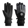Men's Winter Touchscreen Cycling Gloves - Non-Slip, Velvet-Lined, Two-Finger Design for Driving, Motorcycle Riding, and Fishing.