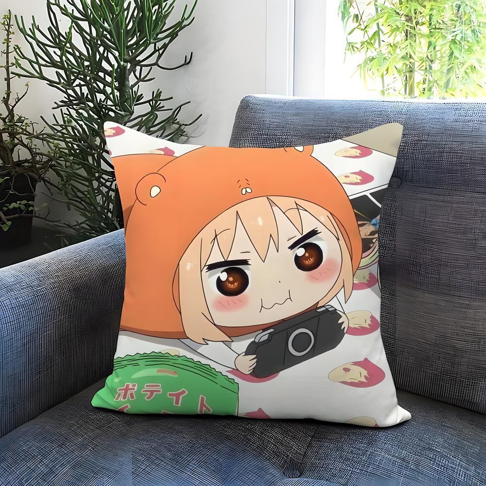 H-HHimouto! Umaru-chanSS Cushion Cover Comfortable Reversible Pillow Cover Ideal for Car Sofa Bedroom & Beyond