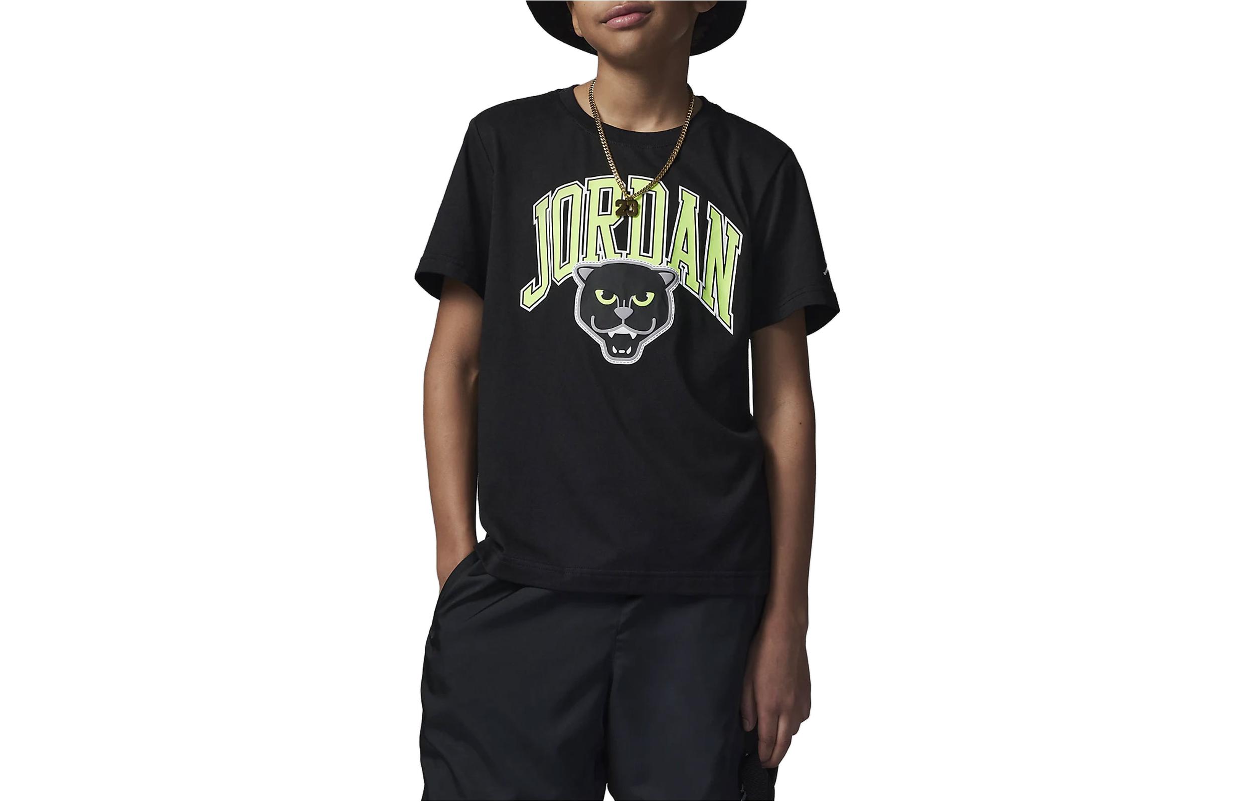 Jordan Kids T Shirts Crew Neck Moderate FQ3609-010 L