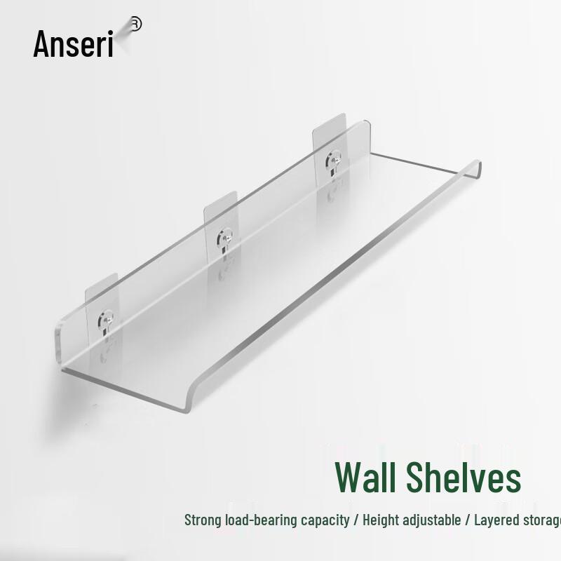 Ansairei U-Shaped Acrylic No-Drill Wall Shelf 40x10cm u-образный