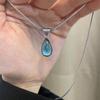 Mermaid Tears~ Temperament Niche Versatile Blue Water Drop Pendant Necklace Women's Fashion Premium Clavicle Chain