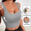 Womens Yoga Sports Bra Seamless Shockproof Tank Top With Built-in Pads Fitness Gym Workout