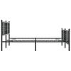 Metal Bed Frame with Headboard and Footboard Black 150 X 200 Cm