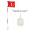 5 Sections Removable Golf Putting Green Flagpole and Hole Cup Set Practicing Accessory with Red Flag