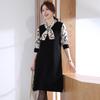Mom Medium and Long Top Spring and Autumn Knitted Sweater Medium Mother Sweater Middle-aged and Elderly Autumn Dress