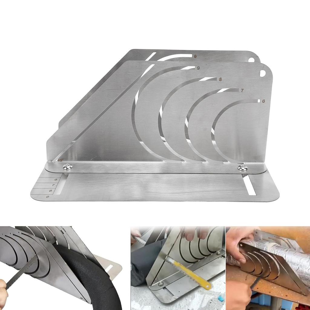 Tagliatubi in Schiuma Professionale in Acciaio Inossidabile, Fissaggio per Taglio Isolamento Tubi in Schiuma a 45 Gradi per Case, Industrie L