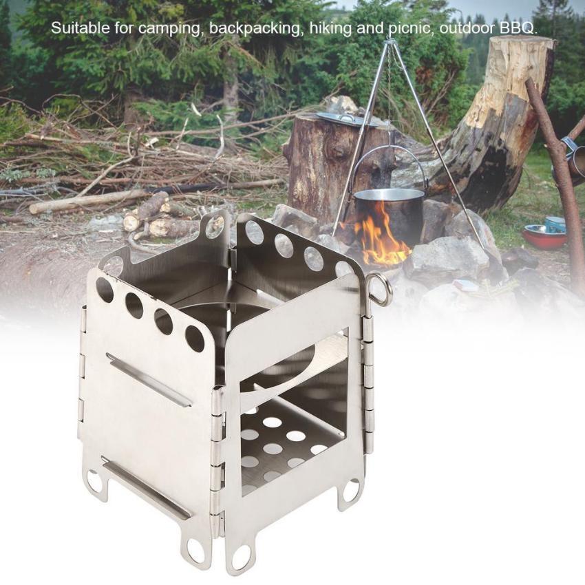Camping Wooden Stove Portable Folding Lightweight Wooden Stove Portable Backpack Stove Outdoor Camping Cooking Travel Picnic KTY
