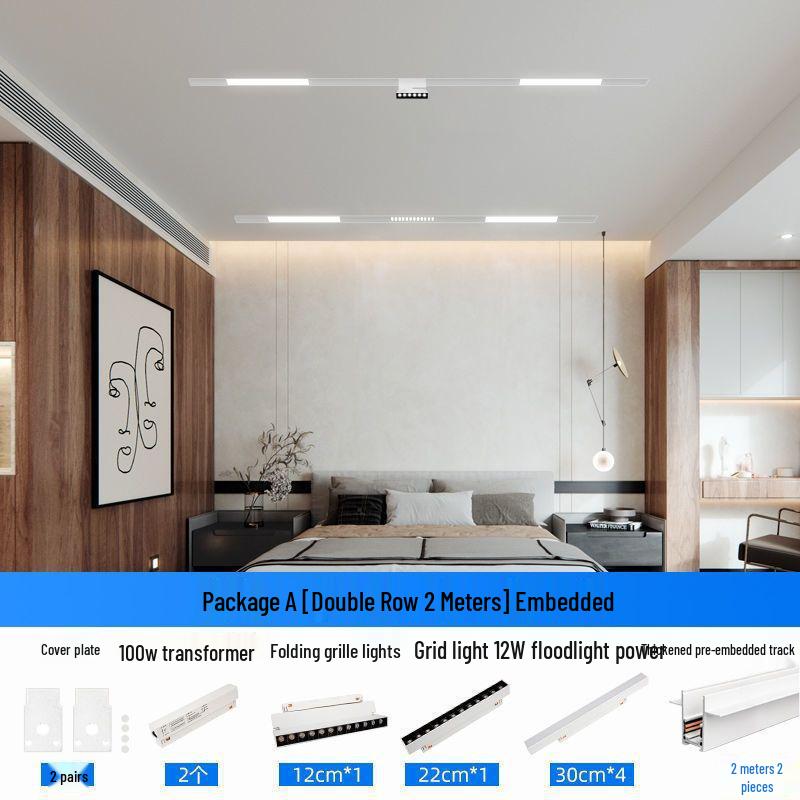 Pure White Recessed & Surface Mounted Magnetic Track Light - LED, No False Ceiling Needed