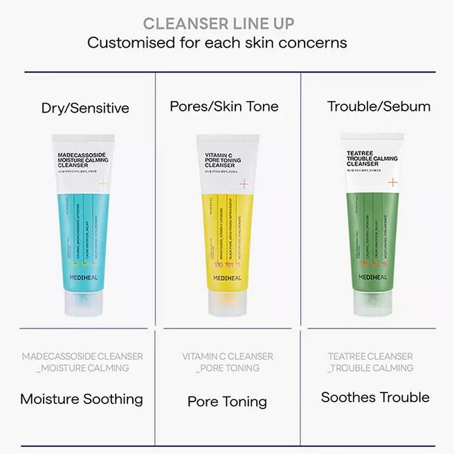 Mediheal Foam Cleansing 120ml, TEATREE, Vitamin C,Madecassoside/ Moisturizing, Korean Cosmetics, Kbeauty
