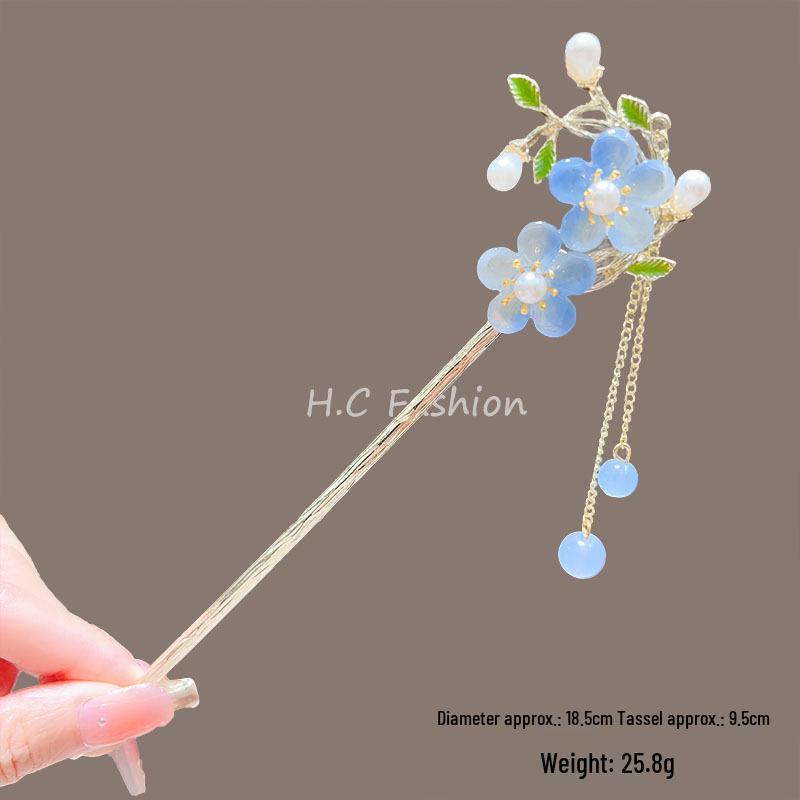 Cherry Blossom Tassel Hairpins: Elegant Hanfu Inspired Hair Accessories for Spring and Summer