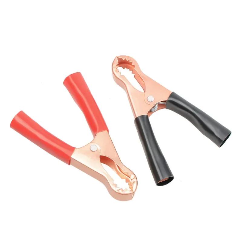 50A 80mm Alligator Clips Insulated Red Black Boot Crocodile Clamp for Truck Car Caravan Van Battery Charger Electric Test Lead