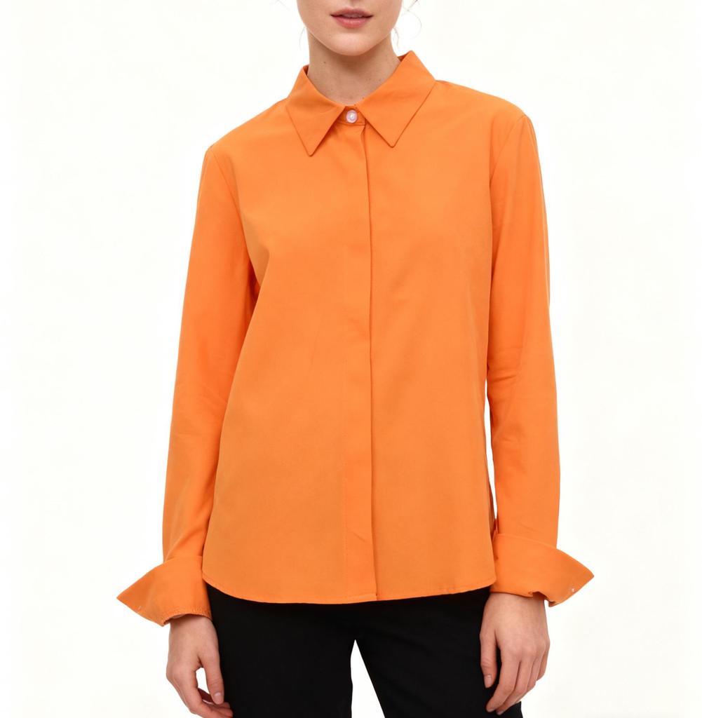 European-American Slim Fit Long-Sleeved Shirt: Elegant & Modern