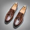 High Quality Social Leather Shoes For Men British Tassels Formal Leather Loafers Men Wedding Casual Business Leather Shoes Male