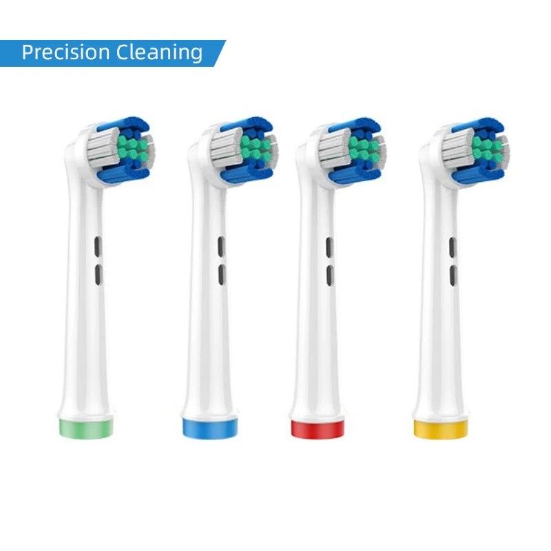 4PCS Dupont Bristle Electric Toothbrush Heads Whiten Teeth/Daily Clean/Precison Cleaning/Soft Care Teeth For Oral B