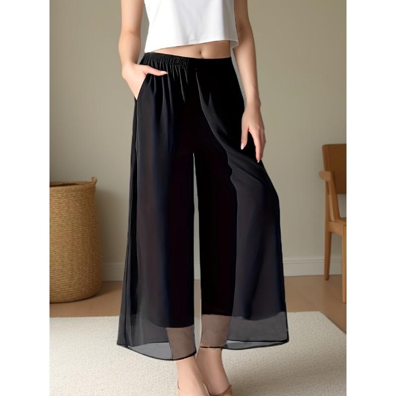 JPNTKY Women's Fashion Casual Solid Color Print Pants & Capris