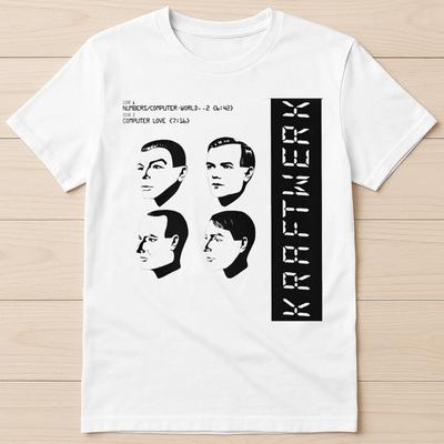 Kraftwerk Promo Label Computer Welt Musik Liebe Meme Lustiges Geschenk T-Shirt G288