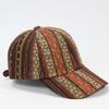 Bohemian Style Baseball Cap Fabric Random Colorful Patterned Peaked Cap Patchwork Adjustable Baseball Hats