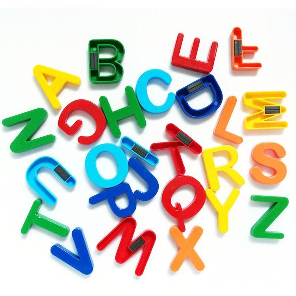 Multicolor Letters Refrigerator Magnet a-Z Spelling Counting Teaching Tool  Toddlers