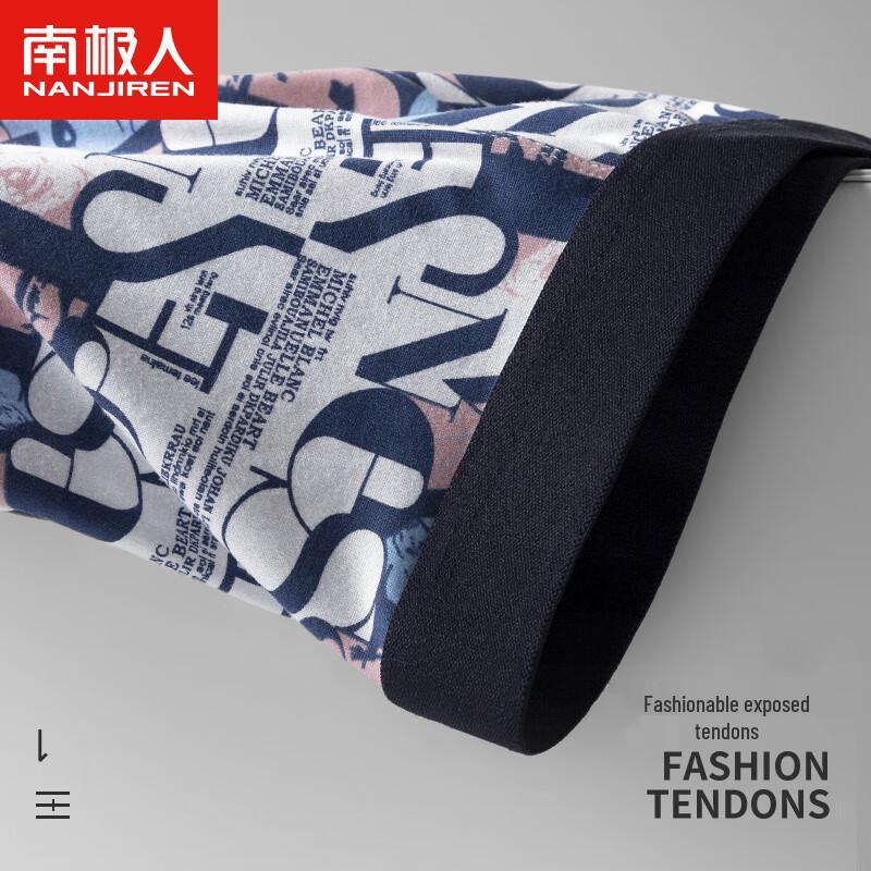 Nanjiren Men's 5A Antibacterial Breathable Boxer Briefs (4-Pack)