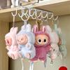 12 Hooks Storage Rack For Labubu Organizer Wall Hanging Plush Doll Pendant Holder Door Closet Hanger for Labubu