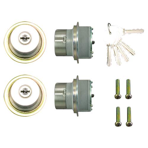 LIXIL TOSTEM Door Lock Set (MIWA UR Cylinder) Inner Cylinder Only, Stainless Steel Color, DCFZ731