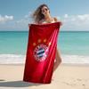 proof beach towel with FC Bayern München logo pattern - soft,absorbent,quick-drying,machine washable - perfect for swimming,camping,bathing
