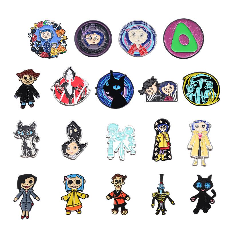 4-19pcs/set Cartoon Anime Characters Enamel Pins Custom Cute Little Monk Brooches Lapel Badges Funny Jewelry Gift for Friends