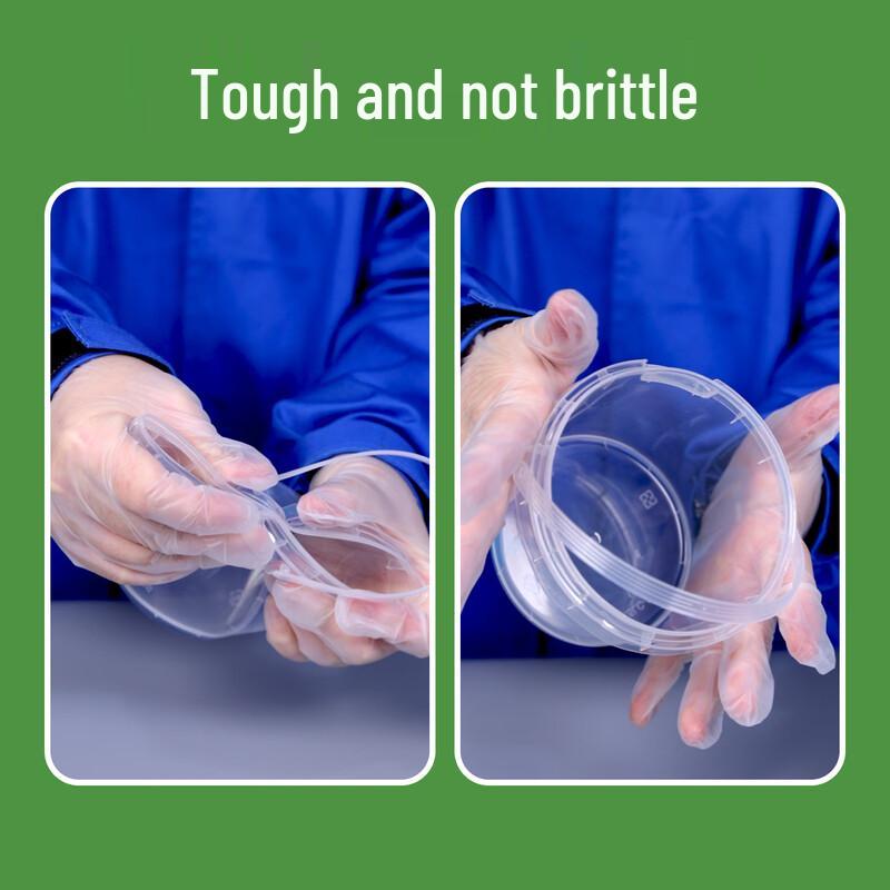 COFLYEE Disposable Transparent Food-Grade Plastic Buckets