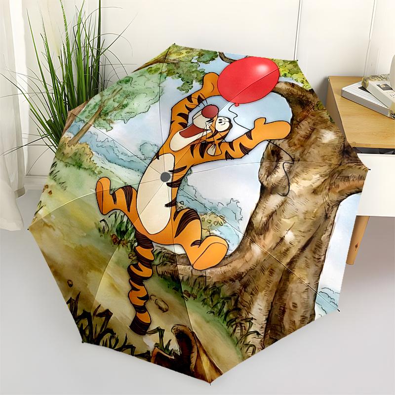 Tigger, Balloon Automatic Opening and Closing Umbrella, Compact Travel Umbrella, Lightweight and Portable, Suitable for Beach Commuting Busi