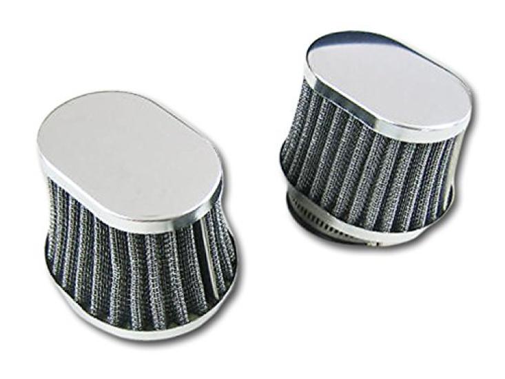 MADMAX Power Oval Tapered 52mm of Plated Filter, Type, (Set 2), Universal, (Motorcycle Accessories/Parts)