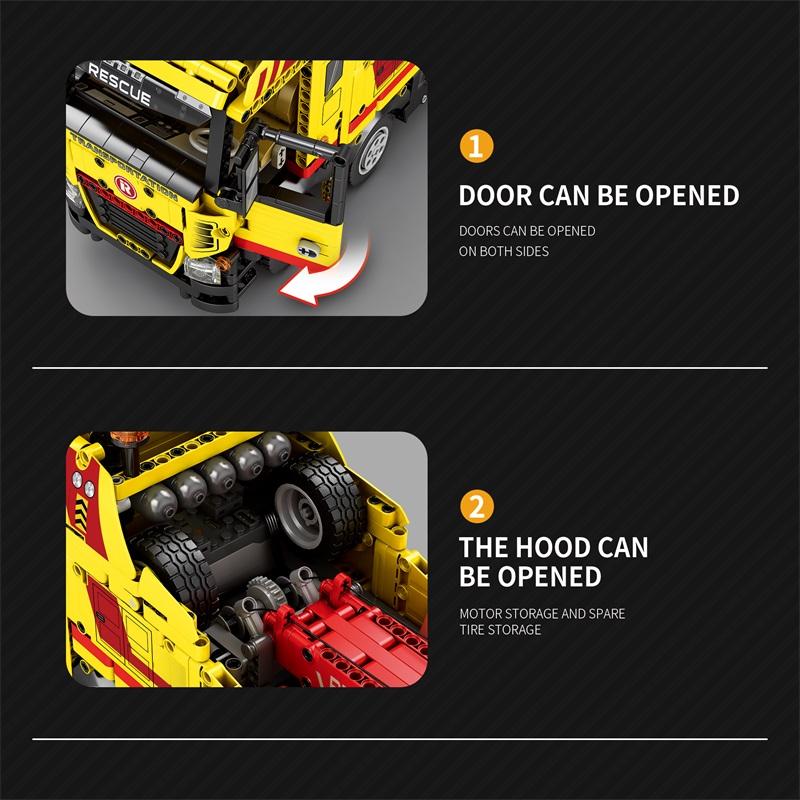 Toksik Olmayan 1794 Parça Çekici Teknik Uzaktan Kumandalı Araba Yapı Blokları Kurtarma Kamyonu Stem Mühendisliği Uzaktan Kumandalı Araba Modeli Blokları Çocuk Oyuncakları Hediyeler