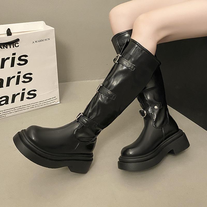 2025 new autumn and winter platform Martin boots British style retro versatile boots women's summer boots Western cowboy boots