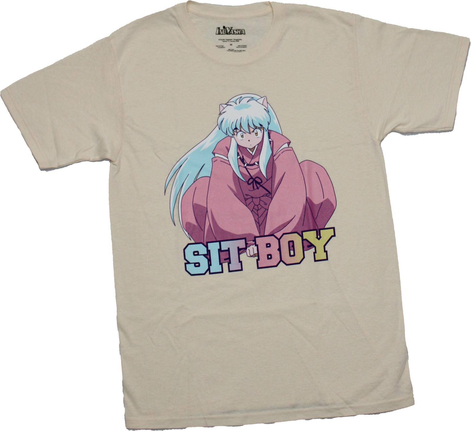 Inuyasha New Adult T-Shirt - Inuyasha Sit Boy XL