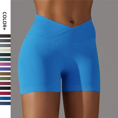 High Waist Yoga Shorts Woman Gym Tights Fitness Elastic Breathable Hip Lifting Sports Shorts