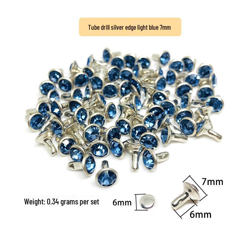 Spot Sale: Multi-Faceted Rivet with Rhinestones for Clothing, Bags, and Accessories - Pointed Bottom Glass Crystal Decor