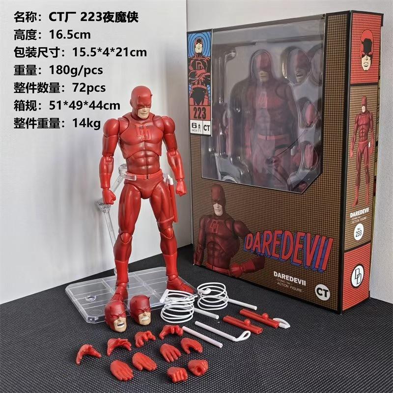 Original Packaging Included Ct Playthings Daredevil Mafex 223 Comic Version SHF Anime Action Figure Statue Model Custom Present Children Toy