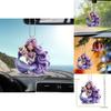 Cute Purple Mermaid Pattern Acrylic Pendant For Holiday Christmas Tree Ornament