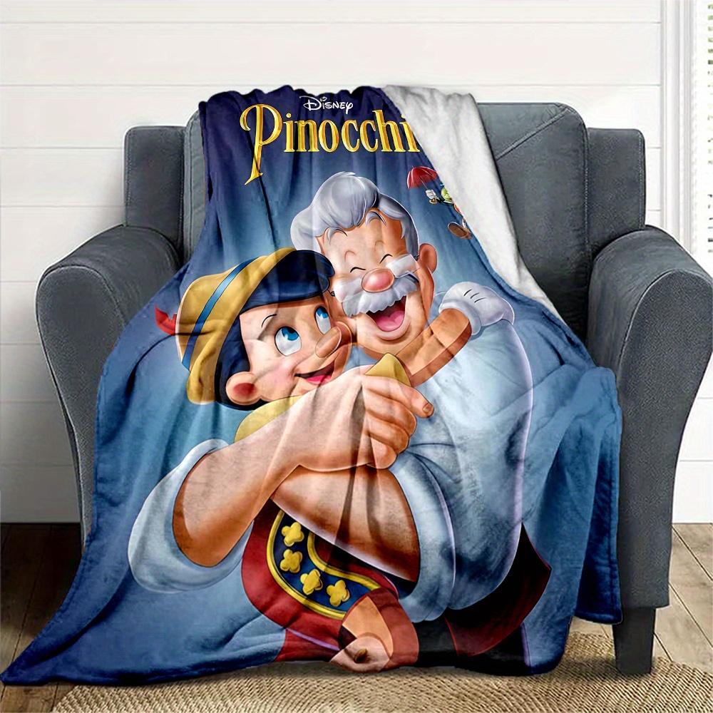 1pc, Pinocchio & Grandpa Blanket Soft and Cozy Cartoon Character Throw, Gift Idea for Friends, Living Room, Travel, Camping