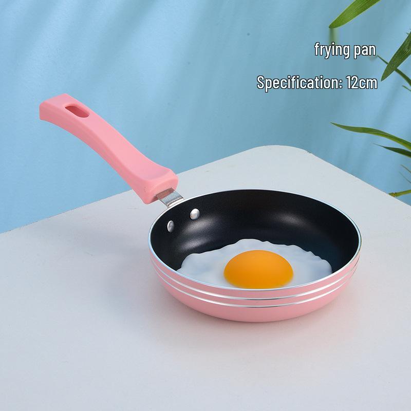 Urocza Mini Patelnia Nieprzywierająca: Wszechstronne Naczynia Kuchenne dla Jedzenia dla Niemowląt i Omletów ze Osłoną Przeciw Pryskaniu.