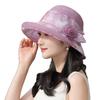 Summer Women'S Outdoor Sun Hat Elegant Mother Versatile Sunscreen Thin Big Eaves Bucket Hat Basin Hat