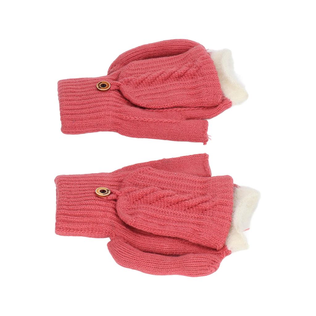 2 PCS USB Heated Gloves Double Sided Heating Knitted Gloves Temperature Adjustable Thermal Gloves Rose Red
