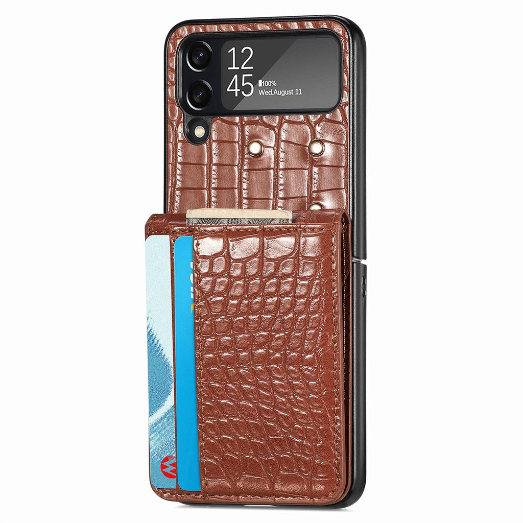 Anti -Shock Full Protection Leather Wallet Case For Samsung Galaxy Z Flip4 5g Flip 4 Zflip4 Card Holder Phone Accessories