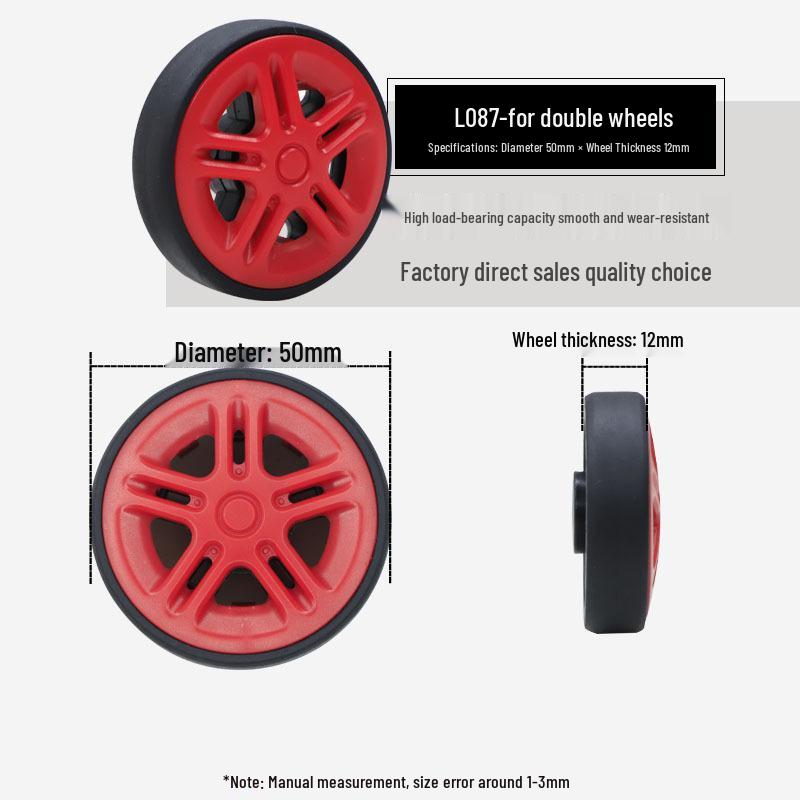 Universal Wheel Replacement for Luggage Suitcase: Leather Caster Rubber Roller Rim Repair Accessories