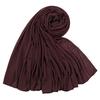Eenvoudige Katoenen Jersey Hijab Stretch Sjaal Dames Moslim Sjaal Grote Maat Lange Sjaal Mode Ramadan Hoofdband Turban 180*80Cm