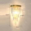 Nordic luxury black crystal wall lamp home decoration bedroom lighting bedside dressing table living room bedside LED wall lamp