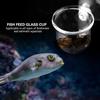 Small   Glass Plant Feeding Cup Fish Red Worm Feeder Cups for Aquarium(S)
